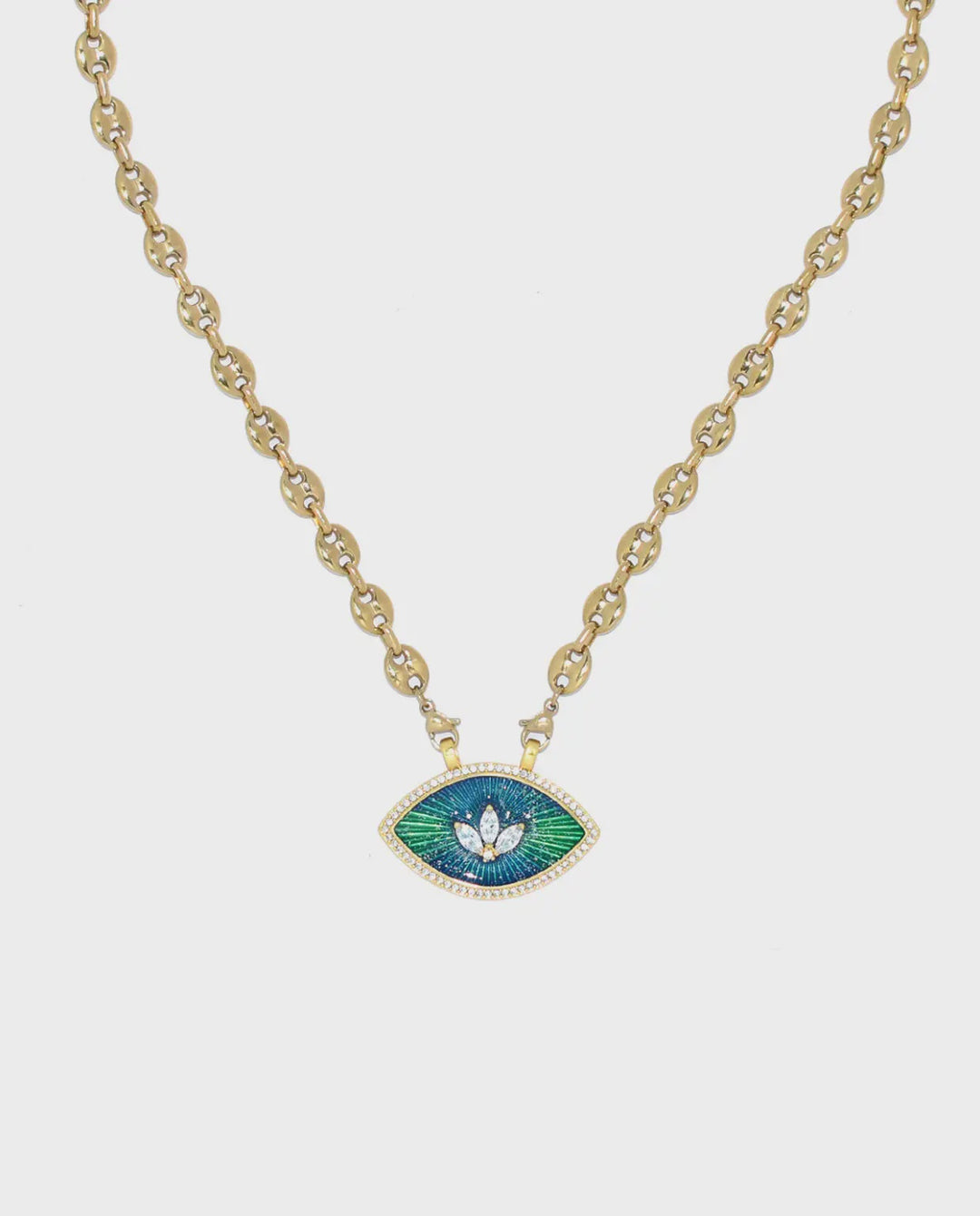 Cher Eye Ketting Turquoise Groen