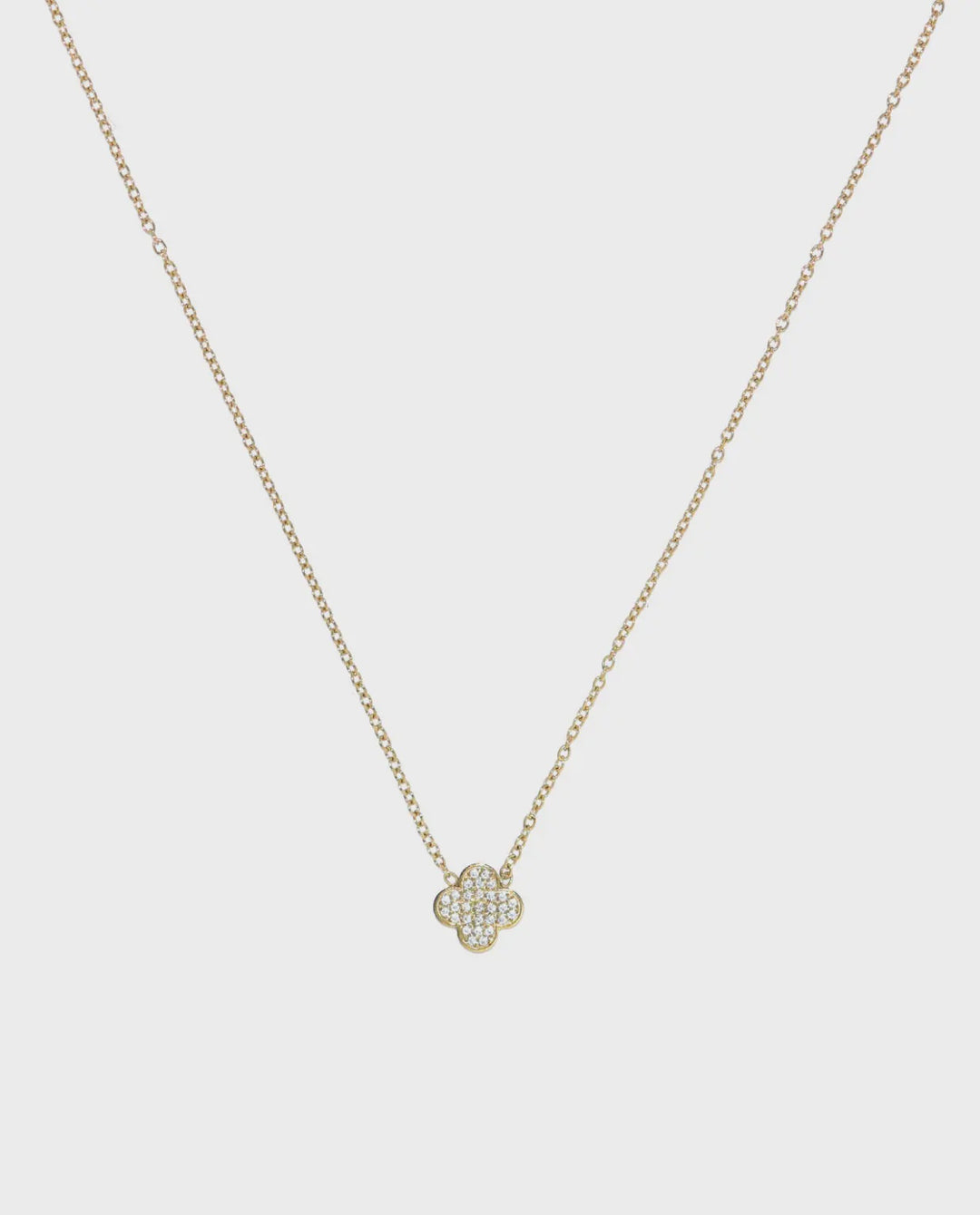 Clover Gemstone Ketting Goud