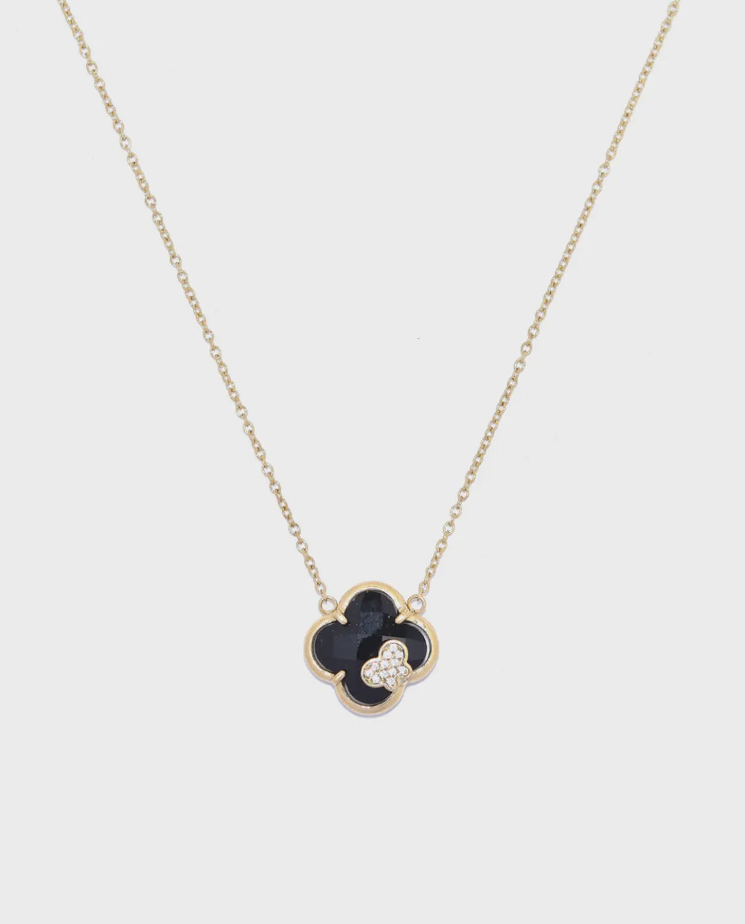 Clover Ketting Zwart (Kort)